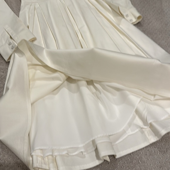 “Gal Meets Glam” faux wrap, A-line dress, sash, pockets. SZ 4. Off White - Picture 7 of 13